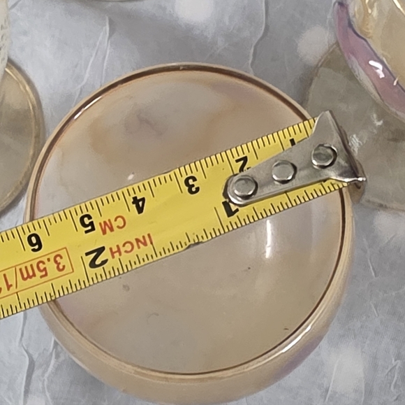 Vintage Beautiful Multicolored Hand Painted Glass Set of 4 Artistic - Picture 3 of 8